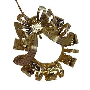 2010 Annual Spiral Wreath Danbury Mint Christmas Ornament‎ 23K Gold Plated